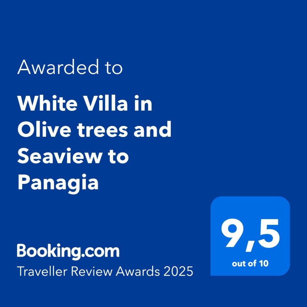 White Villa In Olive Trees And Seaview To Panagia Almiropótamos Exterior foto